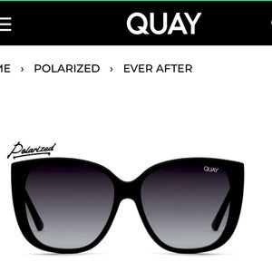 Quay Polarized Ever After Black Sunglasses